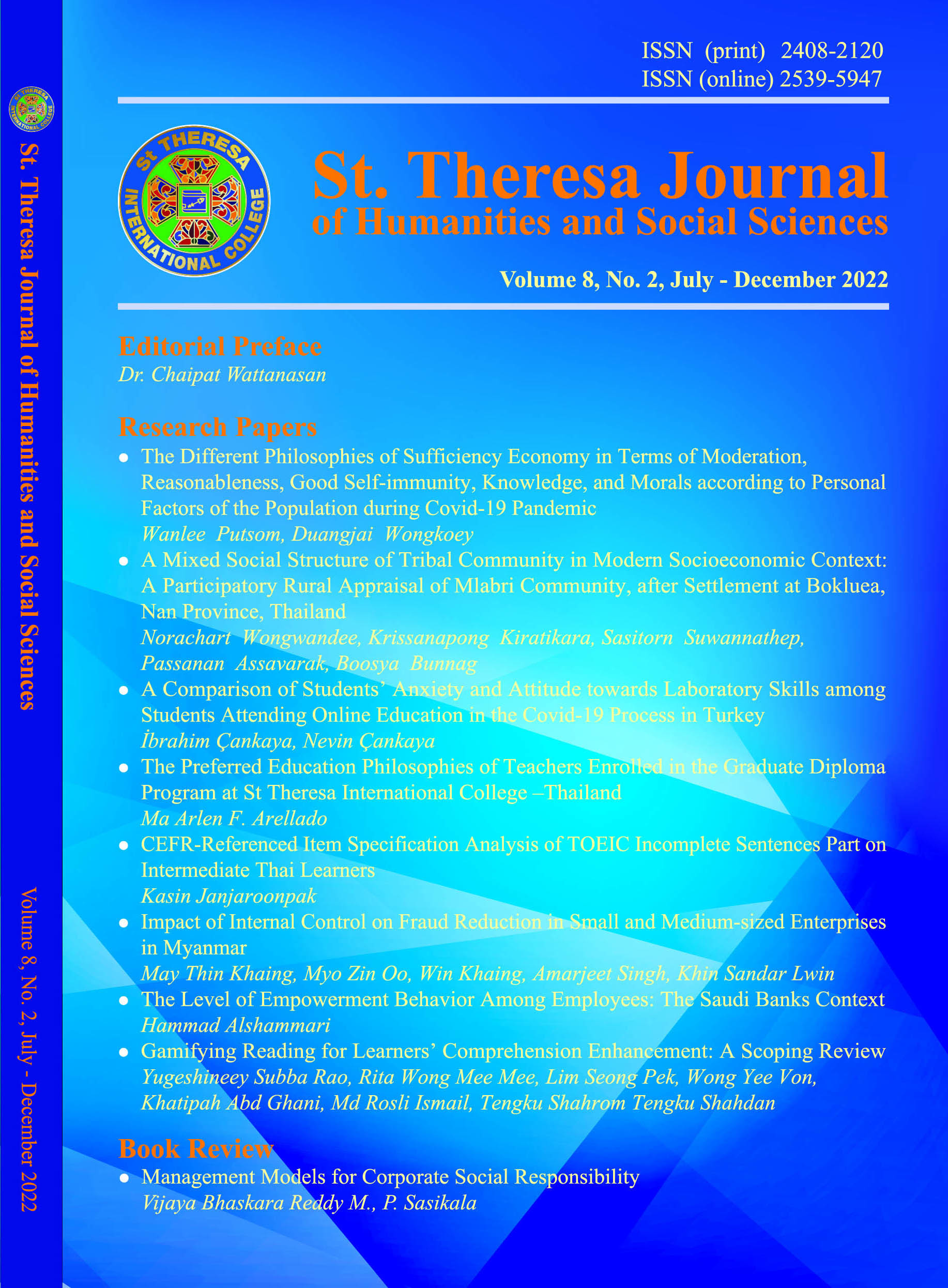 					View Vol. 8 No. 2 (2022): St. Theresa Journal of Humanities and Social Sciences
				