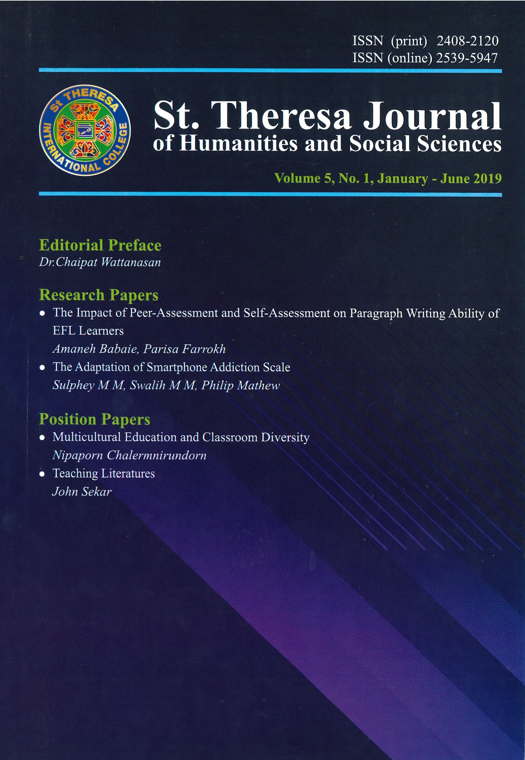 					View Vol. 5 No. 1 (2019): St Theresa Journal of Humanities and Social Sciences
				