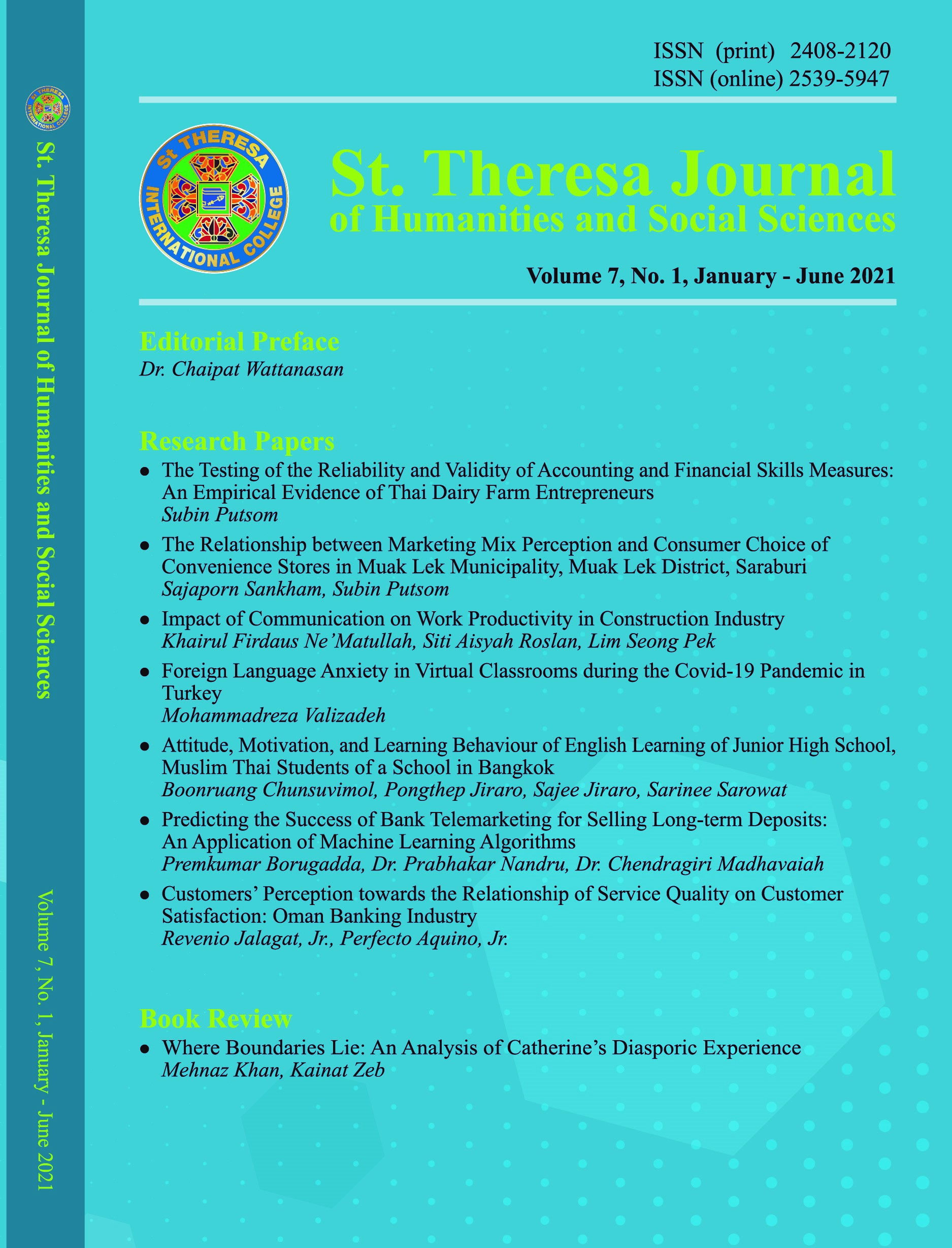 					View Vol. 7 No. 1 (2021): St. Theresa Journal of Humanities and Social Sciences
				